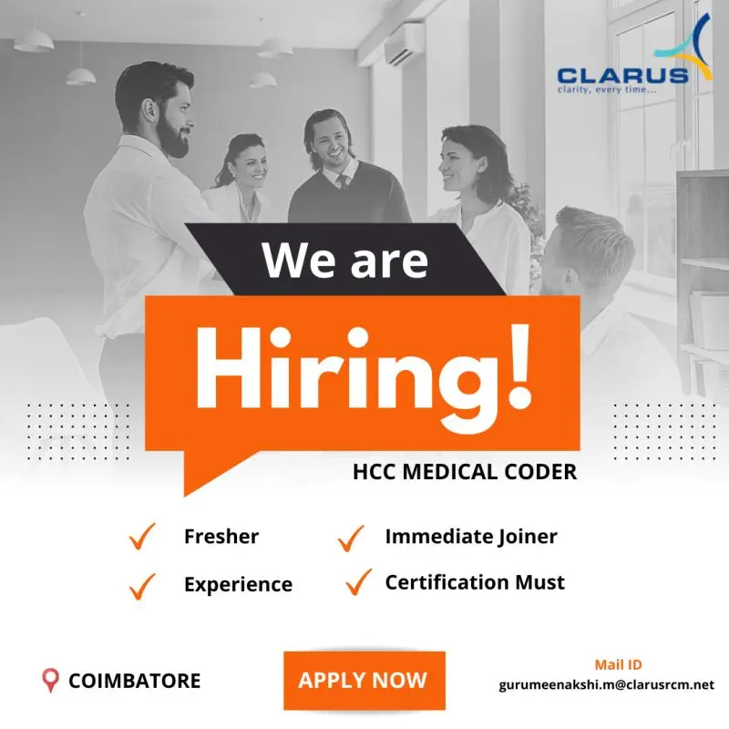 HCC Medical Coding Jobs for Life Science Freshers – Clarus RCM, Coimbatore