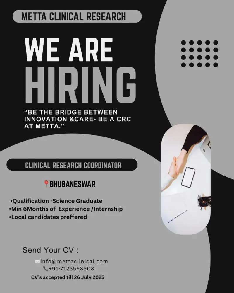 Clinical Research Coordinator Opportunity at Metta Clinical Research