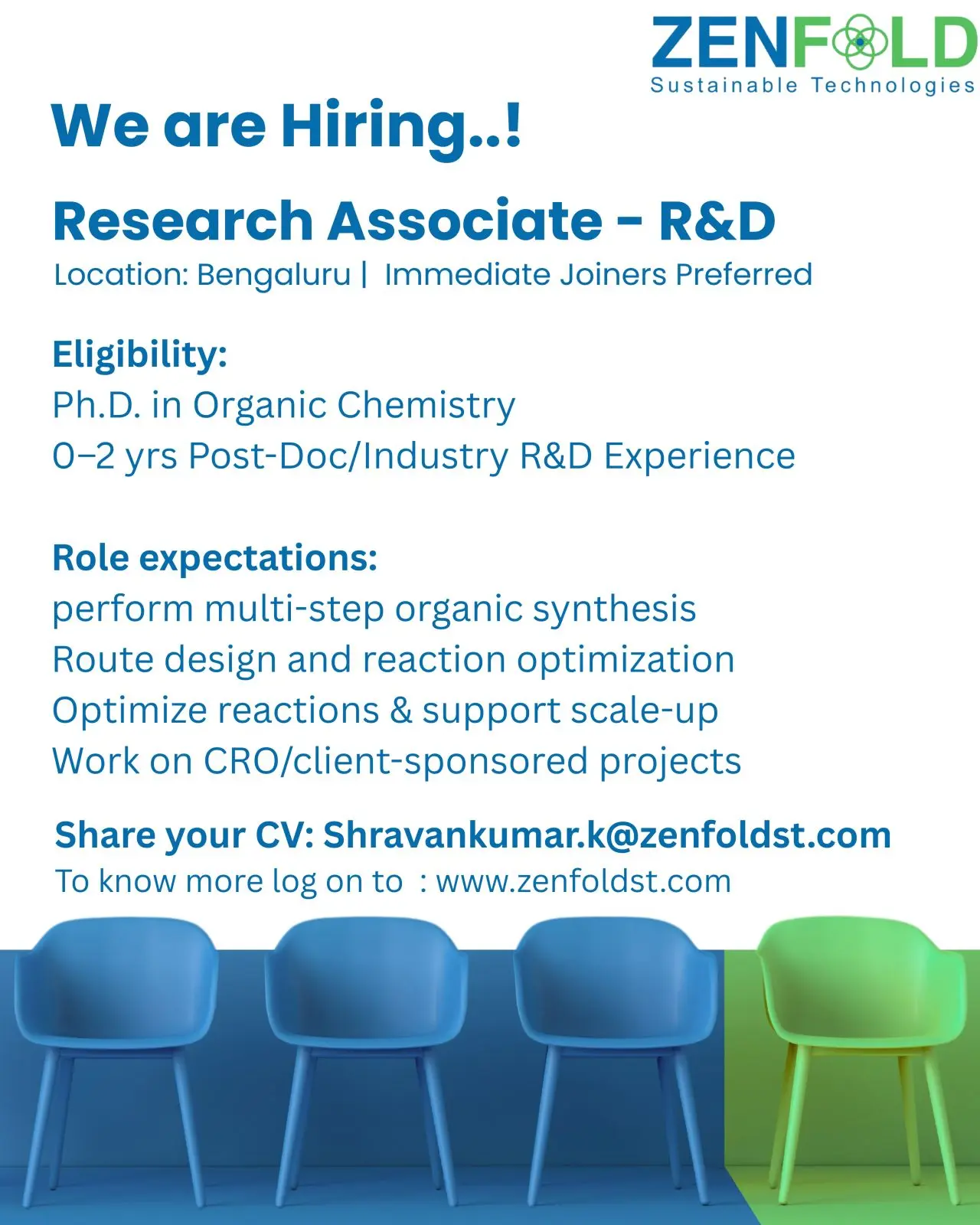Zenfold Sustainable Technologies Hiring Research & Development