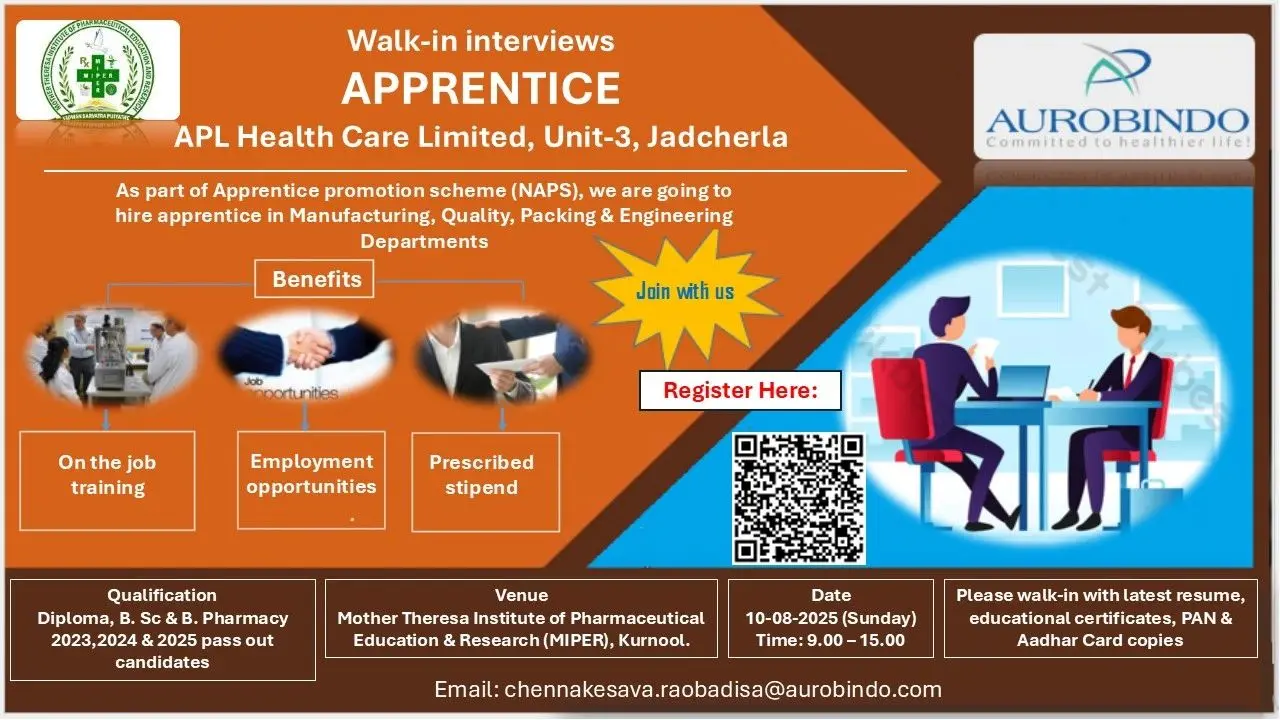 APL Healthcare Walk-In Manufacturing, Quality Control, Packing, Engineering