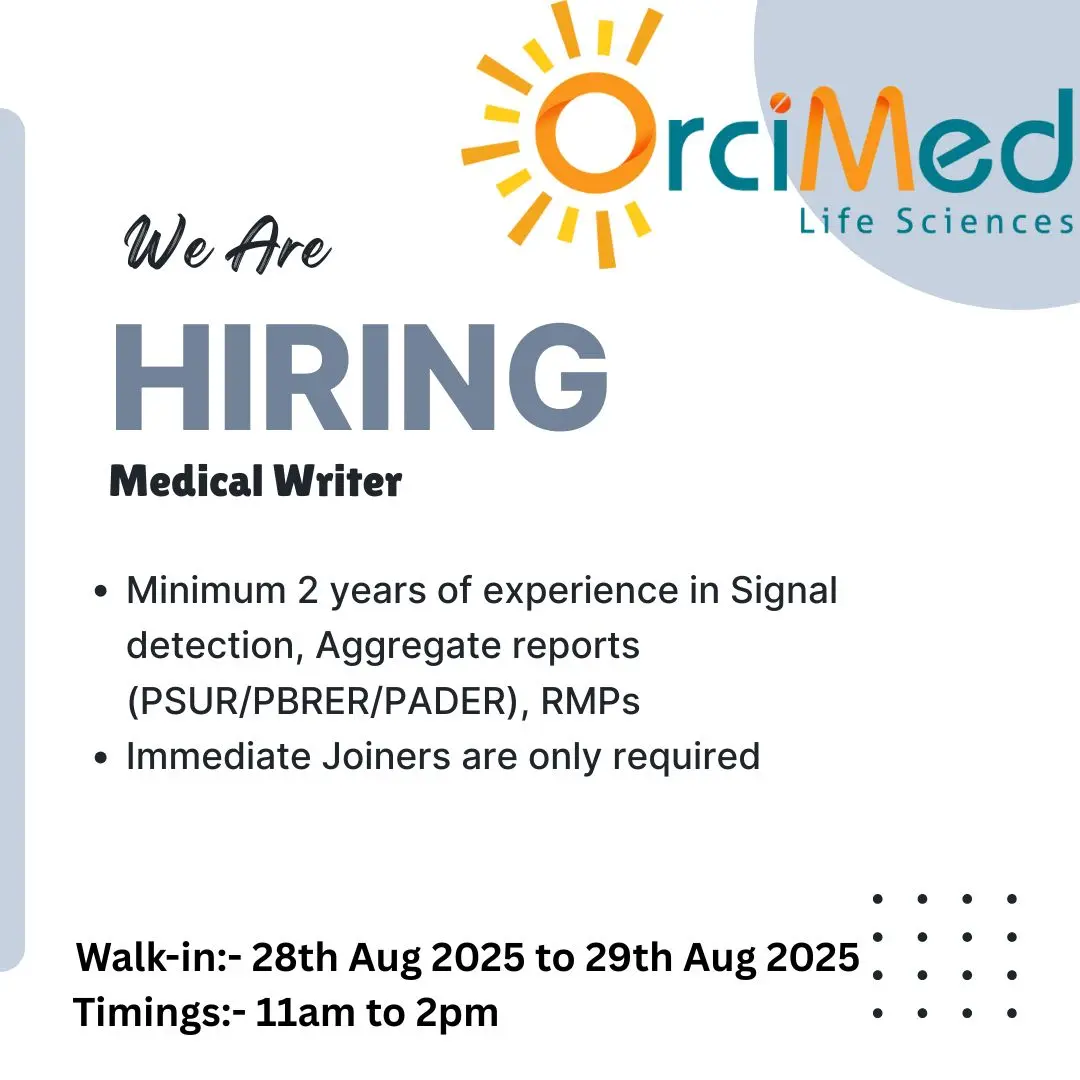 OrciMed Life Sciences Walk-in Medical Writer