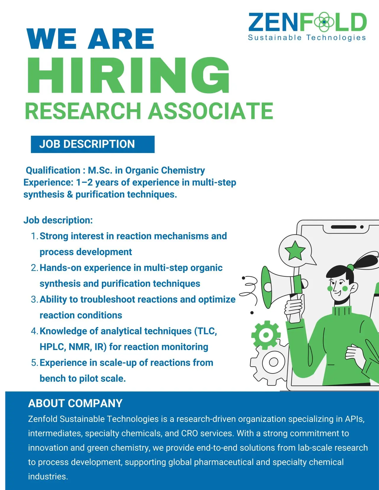 Zenfold Sustainable Technologies Hiring Research Associate