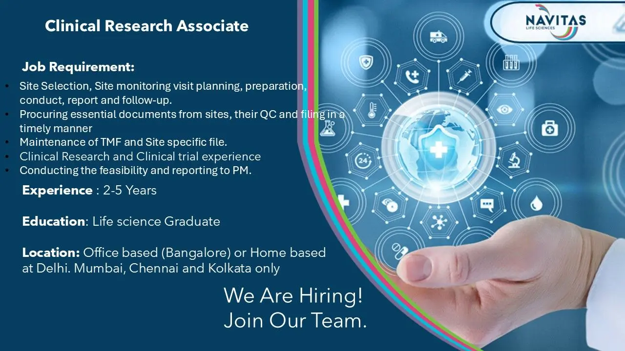 Navitas Life Sciences Hiring Clinical Research Associate