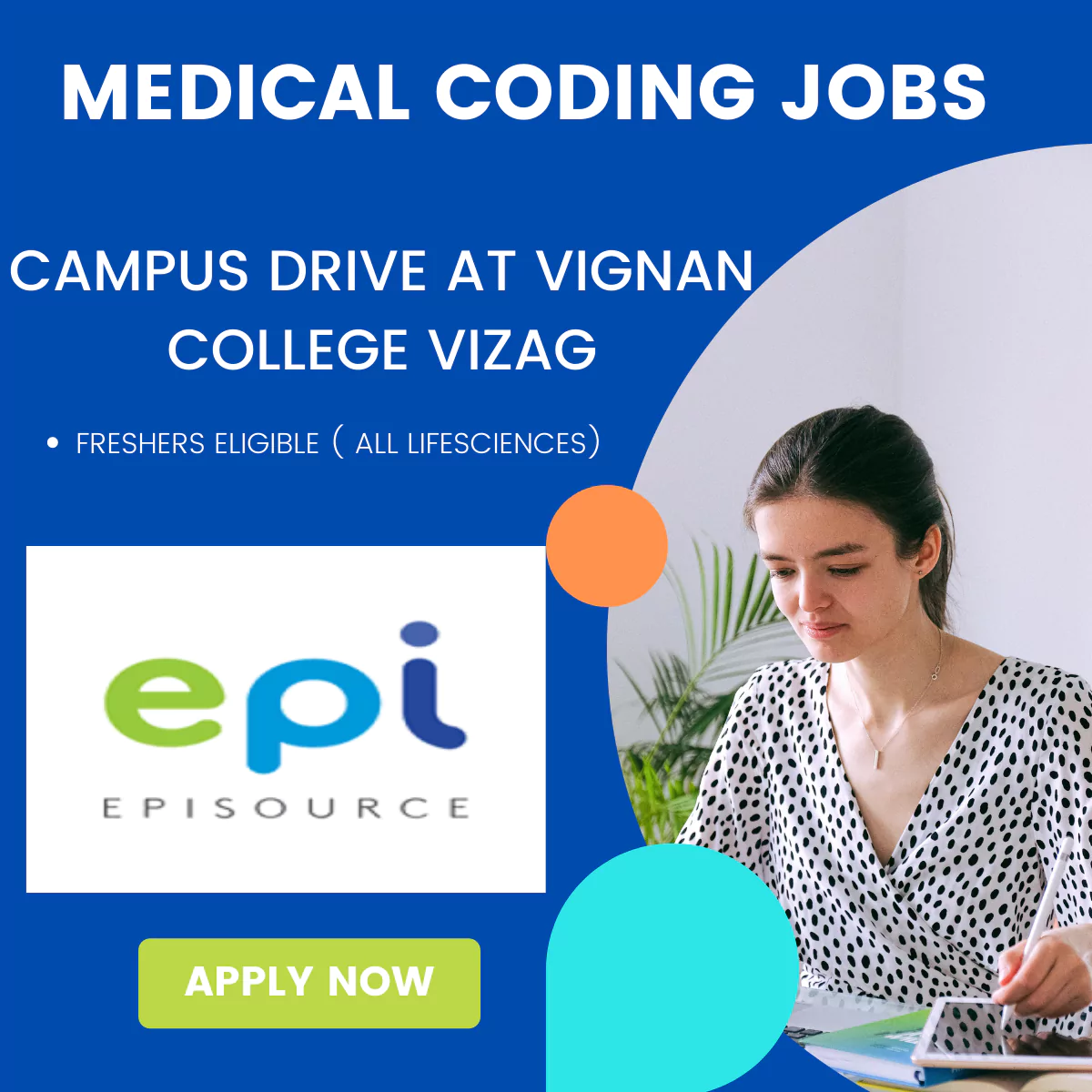 episourse medical coding job campus drive at vizag 2022
