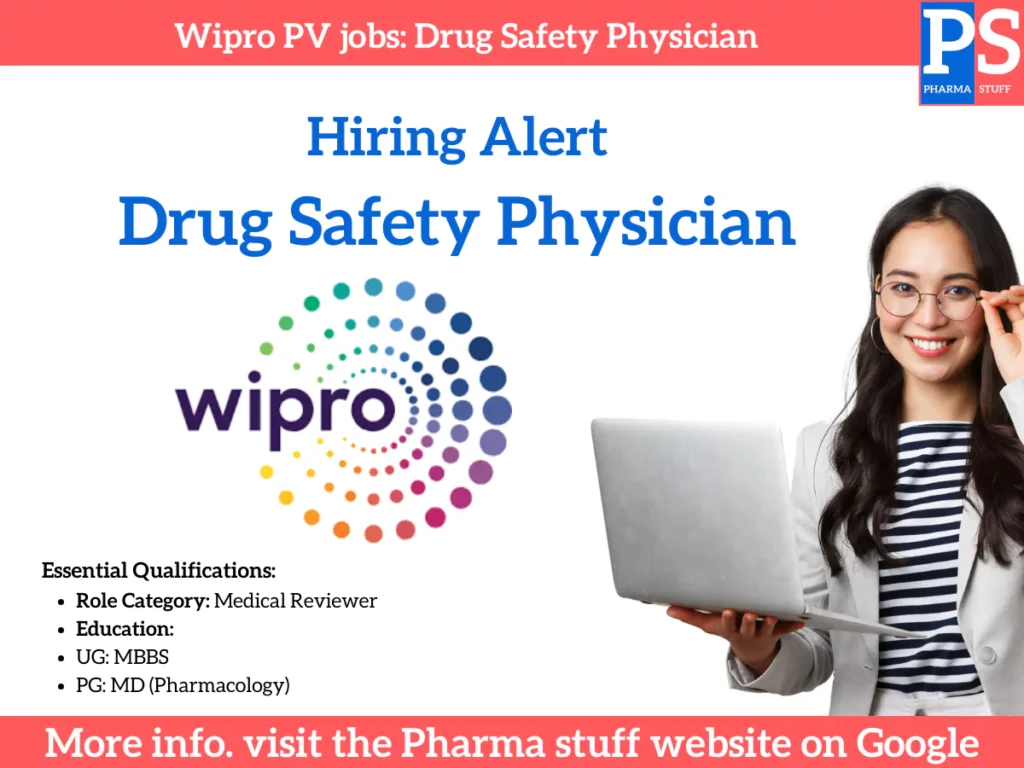 Wipro Pharmacovigilance jobs: Drug Safety Physician