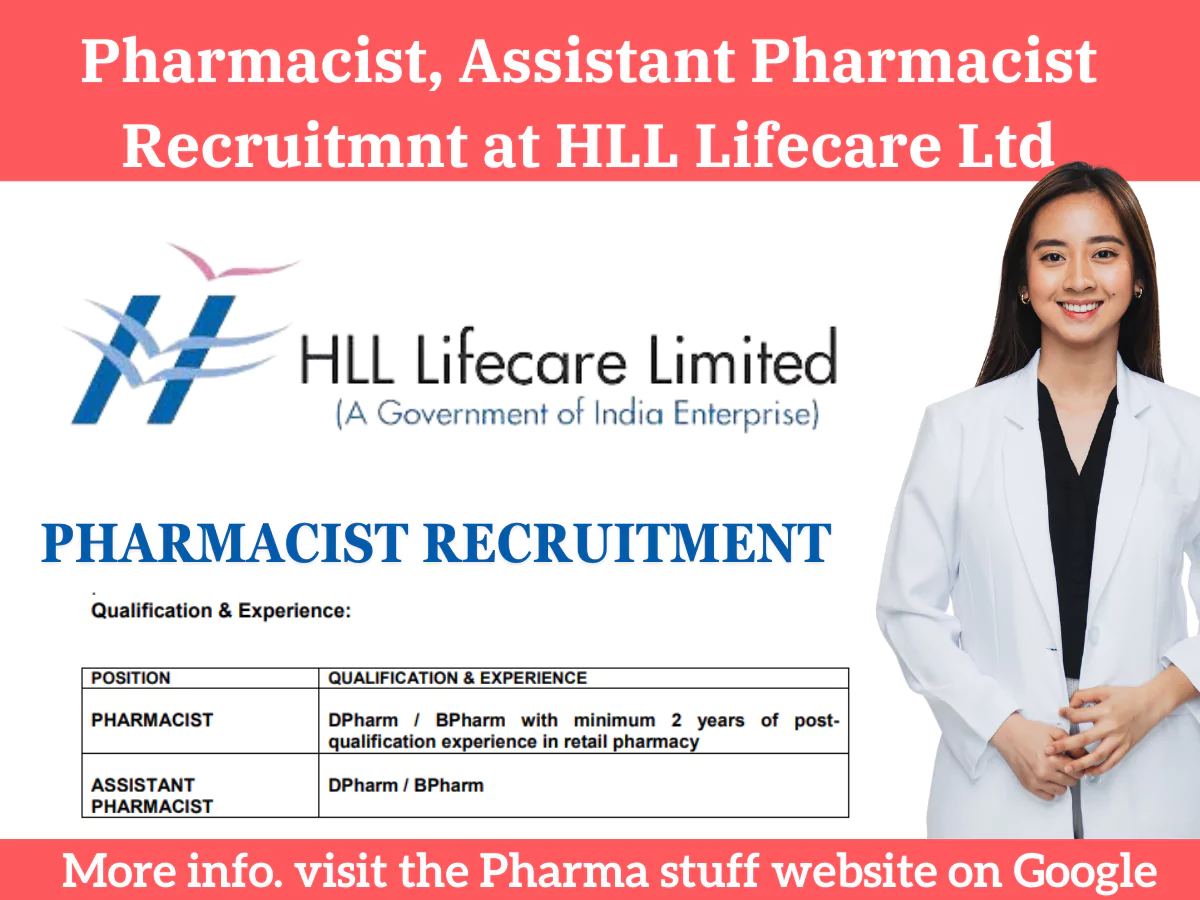 HLL Lifecare Limited Walk-In Selection for Pharmacists and Assistant Pharmacists