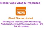 Gland Pharma Freshers Jobs in Vizag & Hyderabad 2022