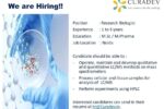 curadev Research Biologists Job Openings for Msc & M Pharmacy Candidates