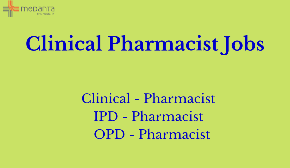 clinical pharmacist job Vacancies for freshers