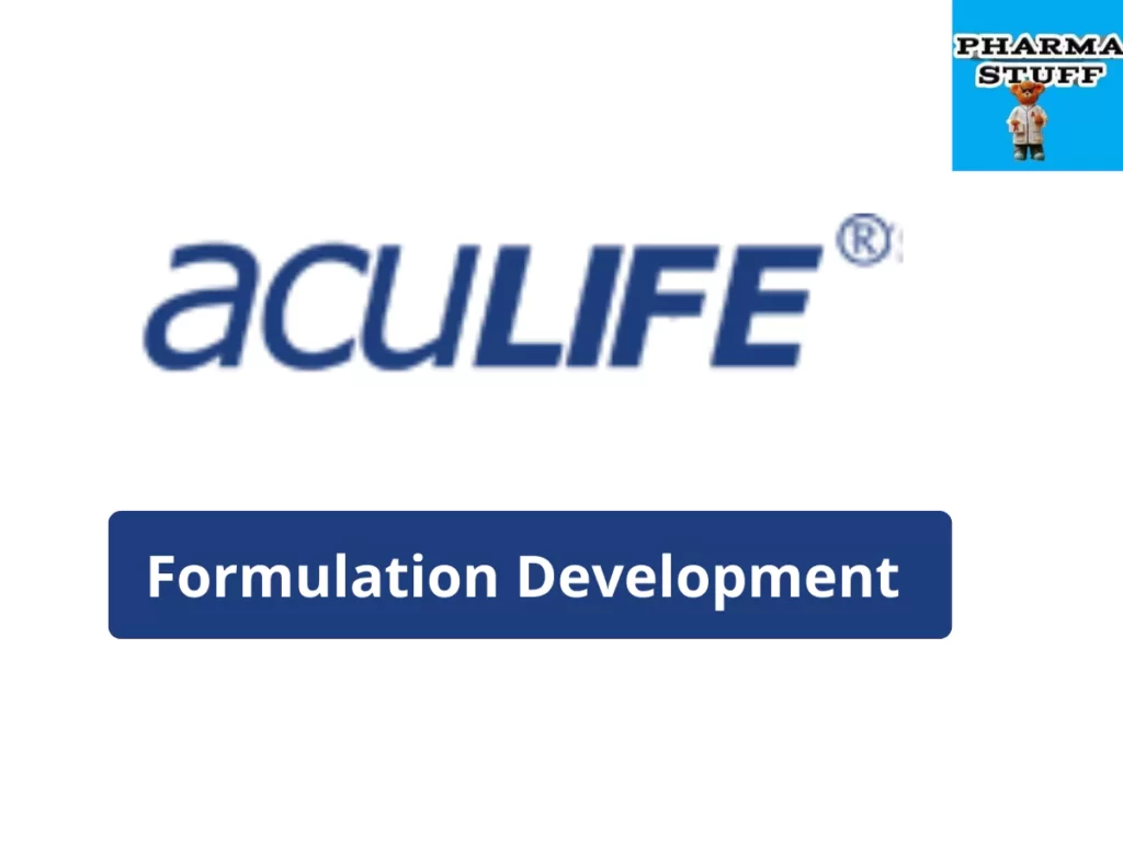Aculife Healthcare Hiring Formulation Development Professionals