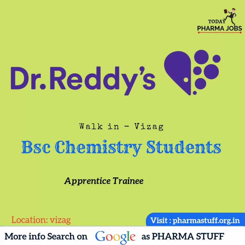 dr reddys bsc chemistry fresher recruitment drive at vizag2143995546500110216
