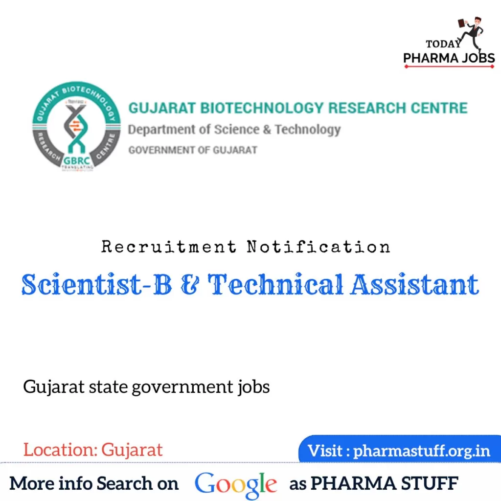 gujarat biotechnology research center gar jobs781961042477202446