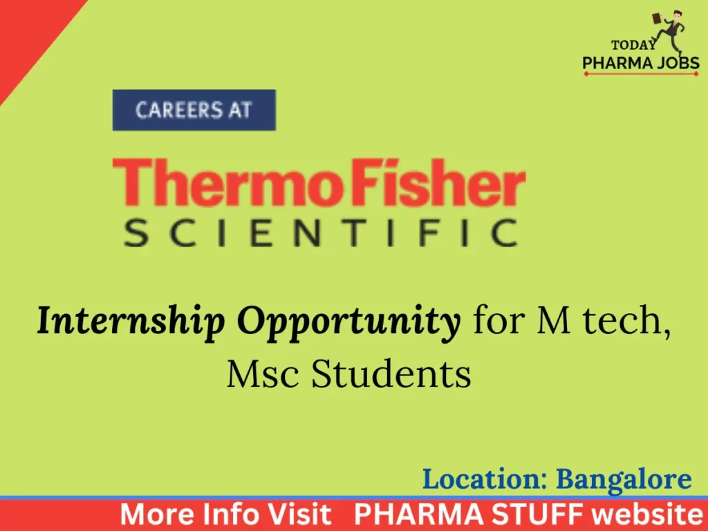 Thermo Fisher Internship Bangalore for Biotech Candidates