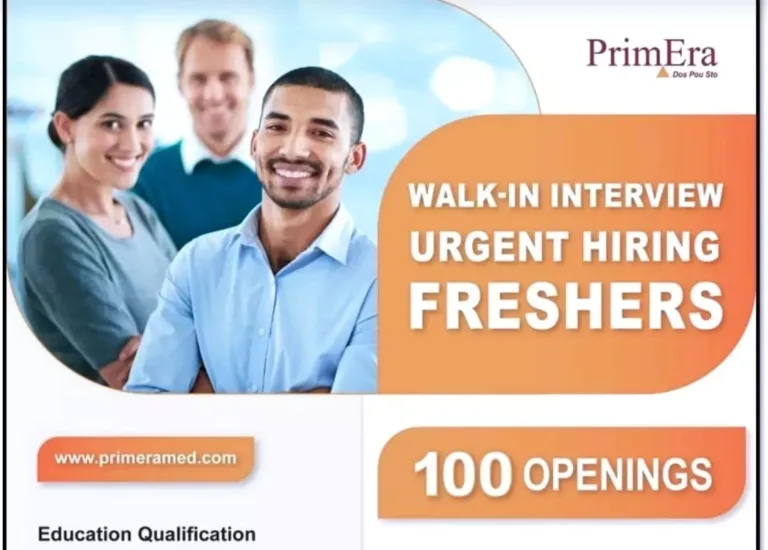 fresher job openings in hyderabad primera medical technolo6341499005686566586 Today Pharma Jobs