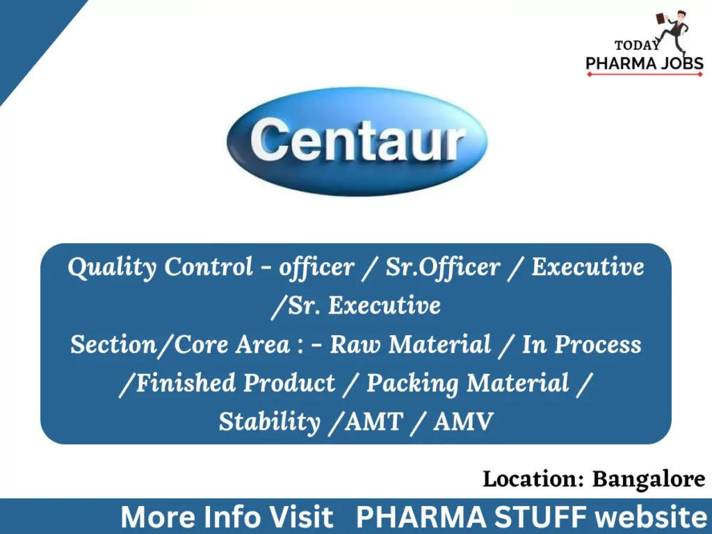 qc job vacancies centaur pharmaceuticals650217959837012705