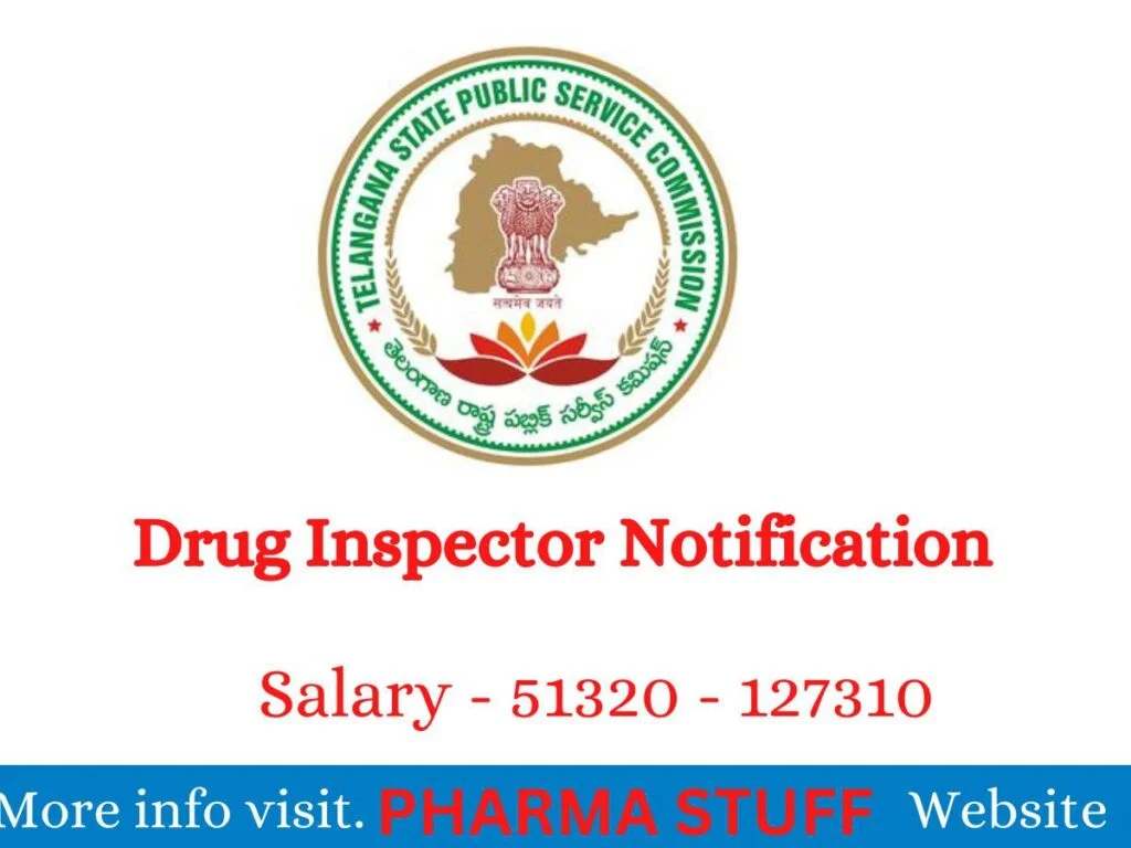 TSPSC Govt. drug inspectors notification- Salary 51,320 – 1,27,310/- 1 tspsc drug inspector notification 2022