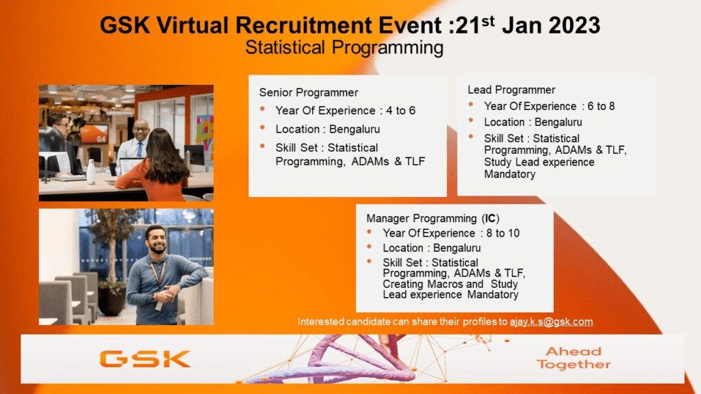 GSK Virtual Recruitment Event for Statistical Programmers
