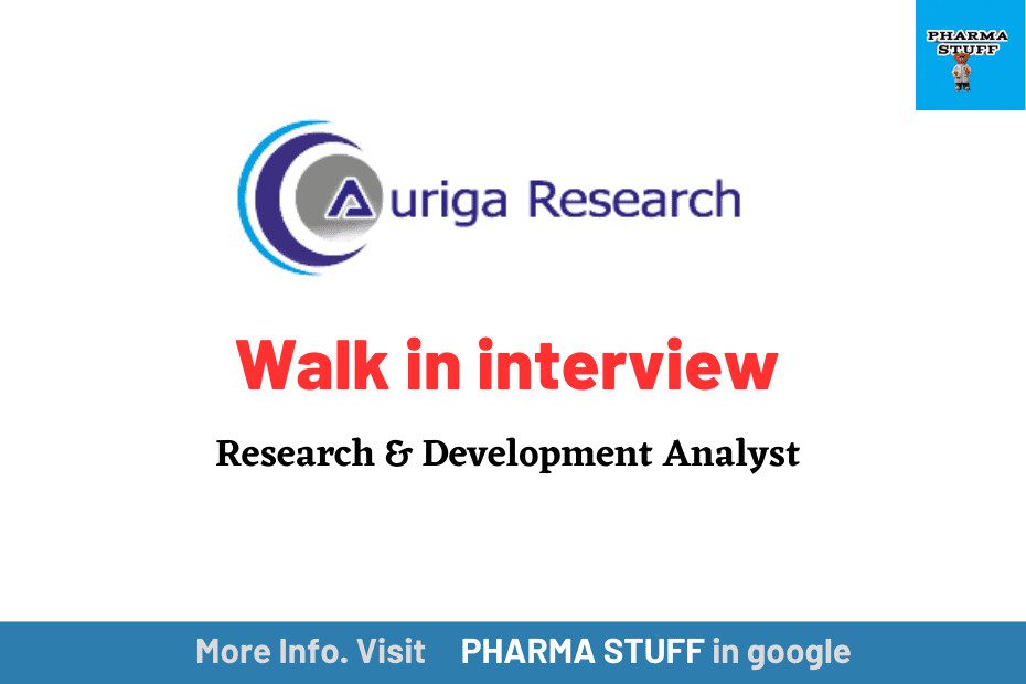Auriga Research Walk-in for Research & Development Analyst Role