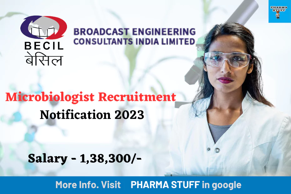 BECIL Microbiologist Recruitment 2023; Salary - 1,38,300/-