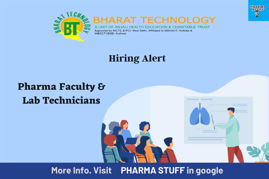 Job Openings at Bharat Technology for Pharma Faculty and Lab Technician Positions