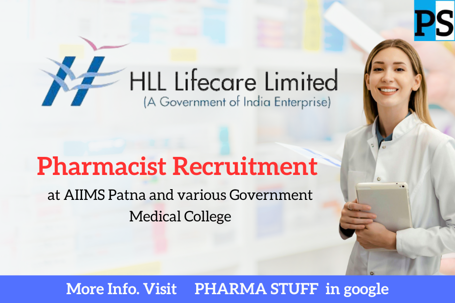 Pharmacist Recruitment  at AIIMS Patna and various Government Medical College