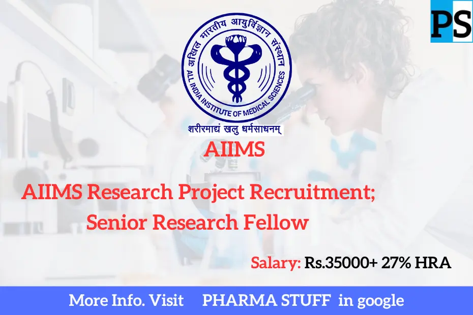 SRF (Non-Medical) Position Open for ICMR Funded Project at AIIMS New Delhi