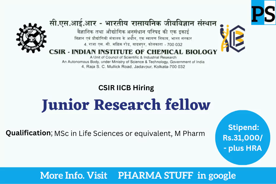 CSIR IICB Junior Research Fellow opportunity for Lifesciences candidates 1 CSIR IICB Junior Research Fellow opportunity for Lifesciences candidates