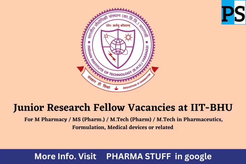 Job Opening for Junior Research Fellow at IIT-BHU for ICMR Sponsored Project on Alzheimer's Disease Drug Delivery System