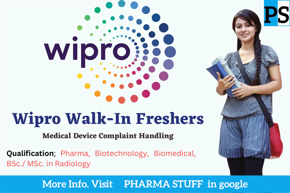 Wipro Walk-In Interview for Freshers; Pharma, Biotechnology, Biomedical, BSc, MSc students