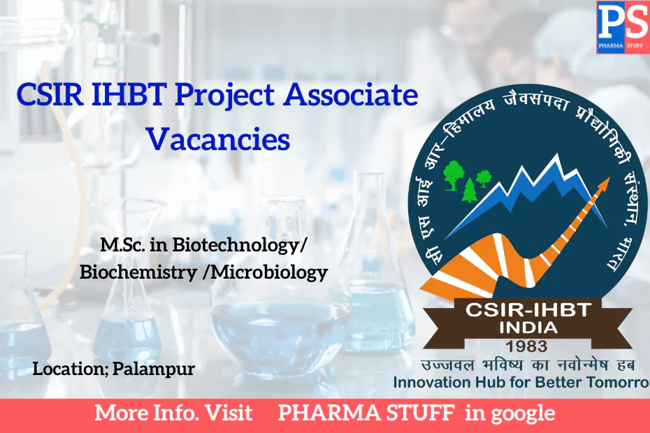 CSIR IHBT Project Associate Vacancies