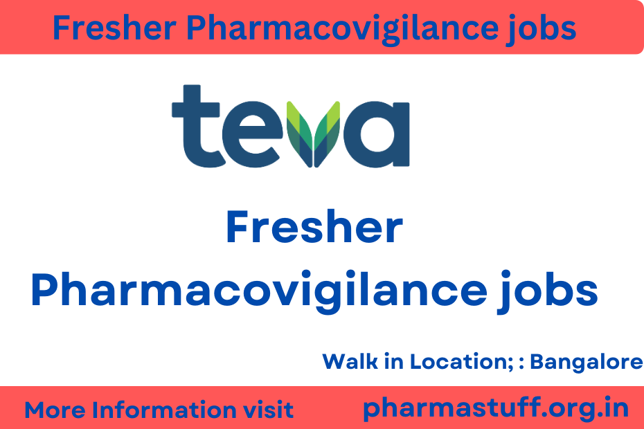 Teva Fresher Pharmacovigilance Recruitment Drive at Bangalore