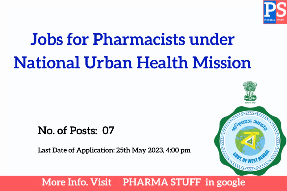 Jobs for Pharmacists under National Urban Health Mission