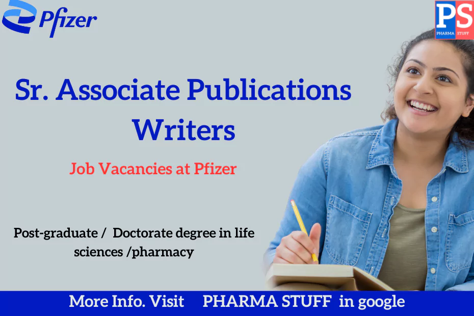 Sr. Associate Publications Writer Job Vacancies at Pfizer