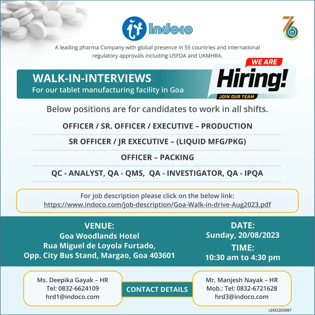 Indoco Remedies Walk-In-Interviews for multiple vacancies 2 Indoco Remedies Walk-In-Interviews for multiple vacancies