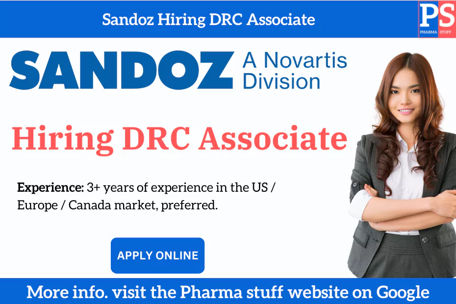 Sandoz Hiring DRC Associate