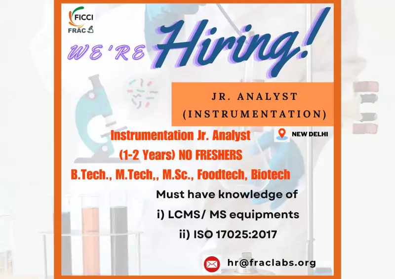 FICCI Hiring Jr. Analyst in Instrumentation - New Delhi