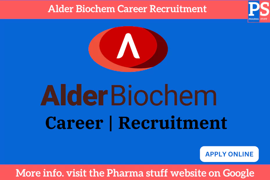 Alder Biochem Pvt Ltd recruitment Pharmaceutical Job Openings in Dehradun | Regulatory Audits Experience