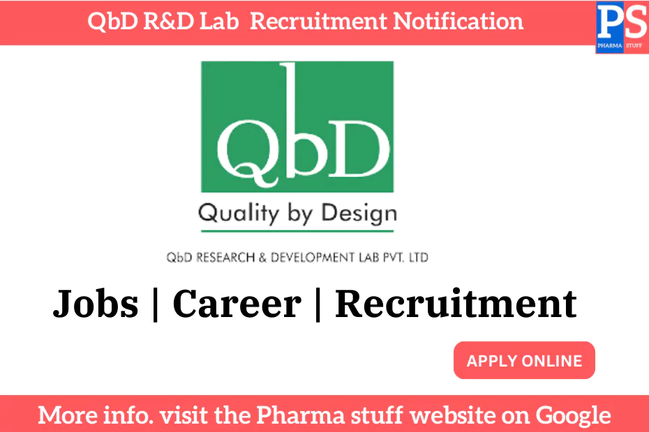 QbD R&D Lab Recruitment Notification