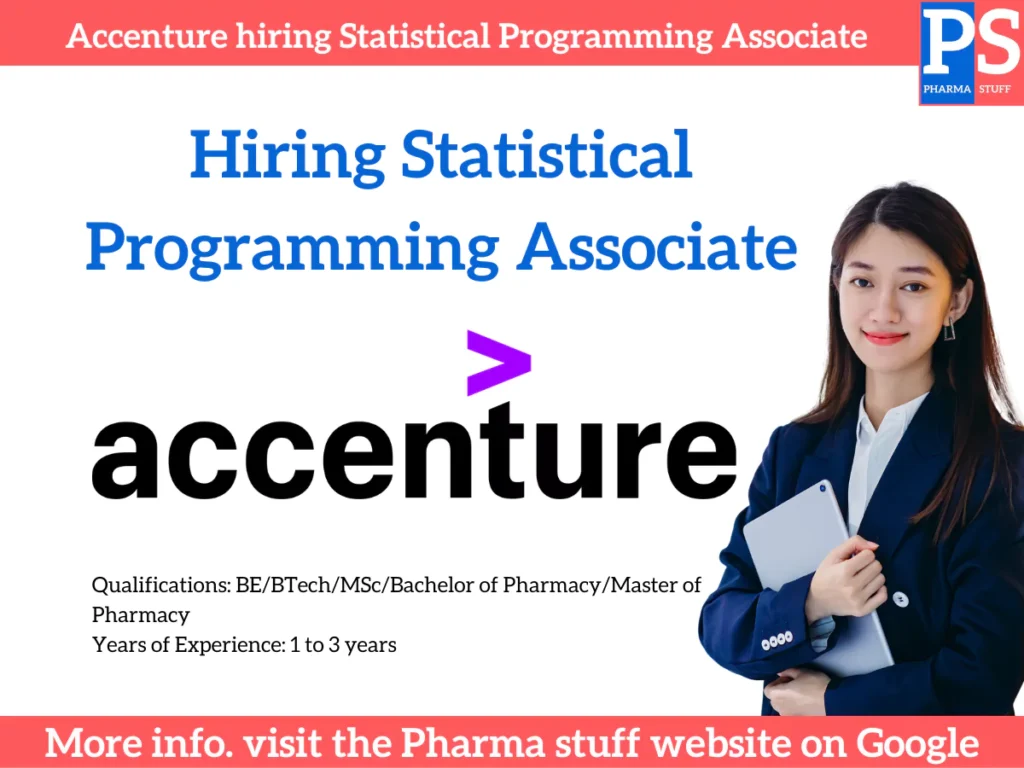 Career Opportunities at Accenture as a Statistical Programming Associate!