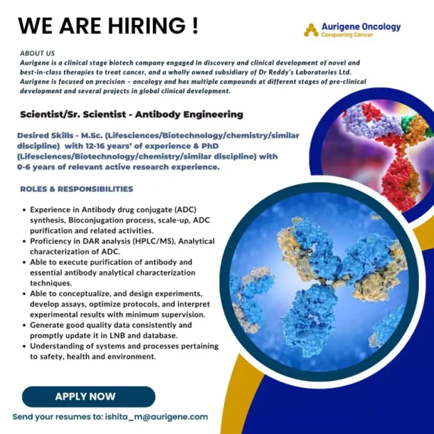 Opportunities in Antibody Engineering at Aurigene Oncology