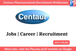 Centaur Pharmaceuticals Hiring FR&D - Research Associate