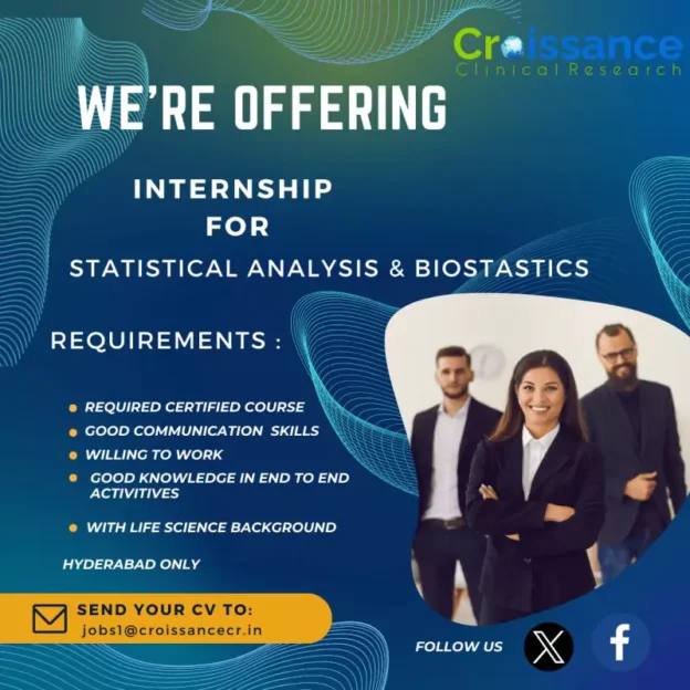 Internship opportunity in Statistical Analysis & Biostatistics, Hyderabad