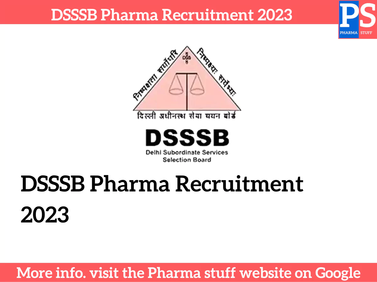 DSSSB Pharma Recruitment 2023