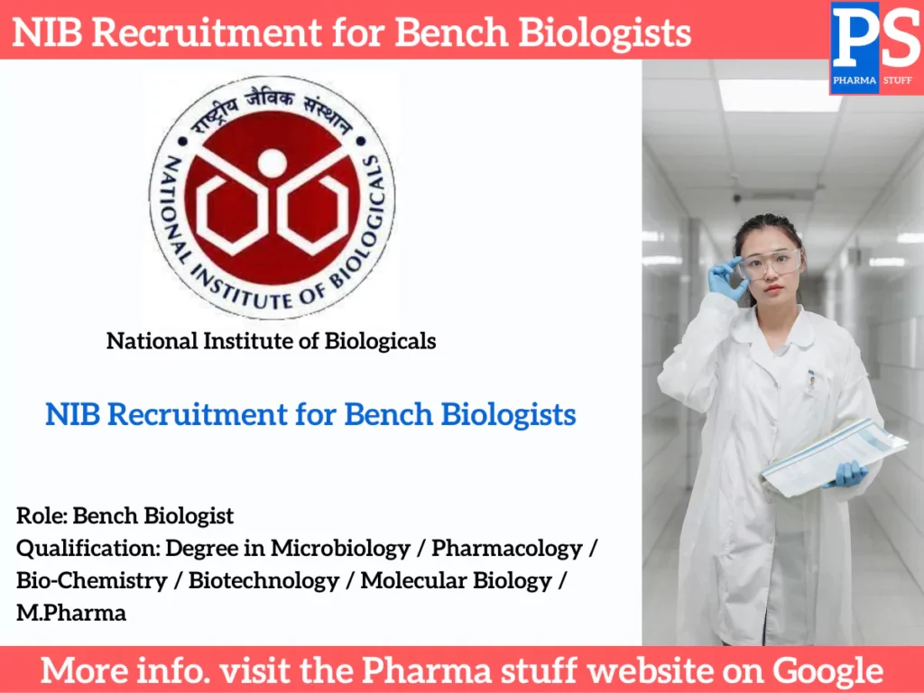 NIB Recruitment for Bench Biologists