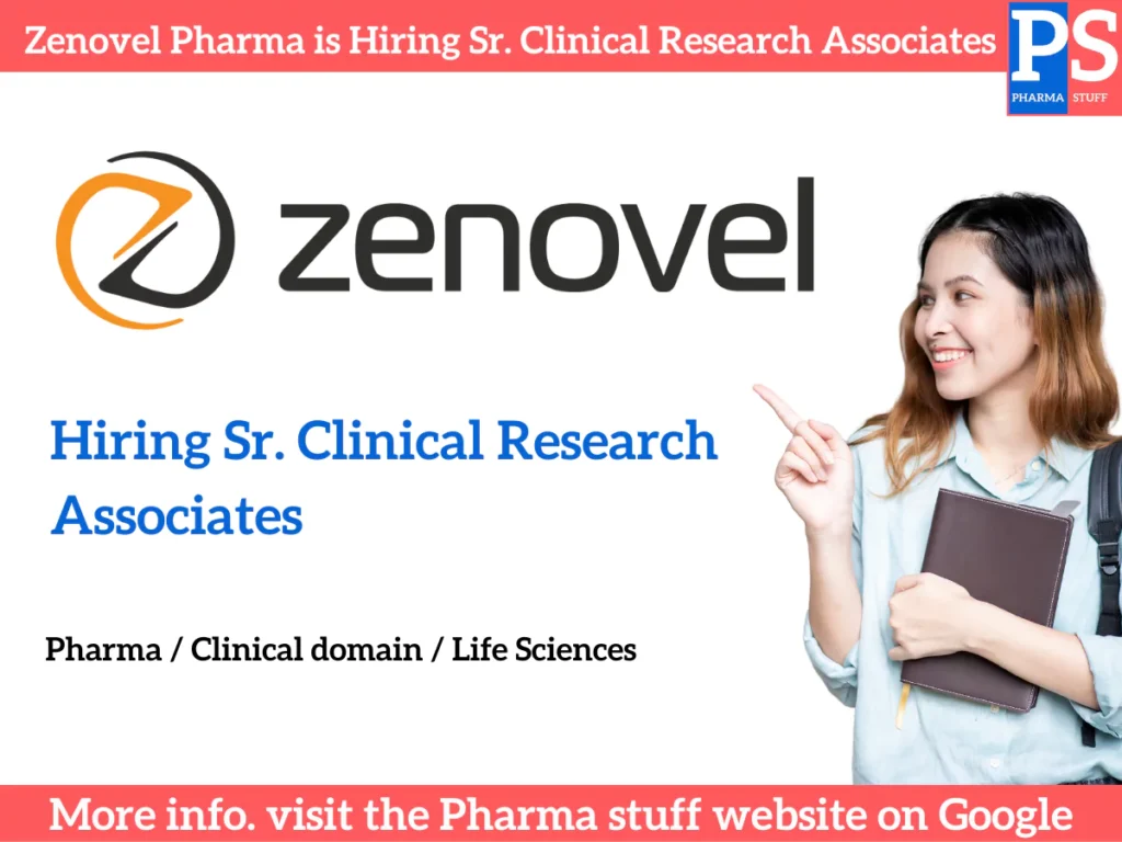 Zenovel Pharma is Hiring Sr. Clinical Research Associates