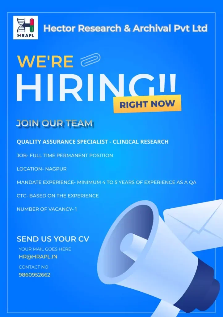 Join HRAPL as a Quality Assurance Specialist in Nagpur