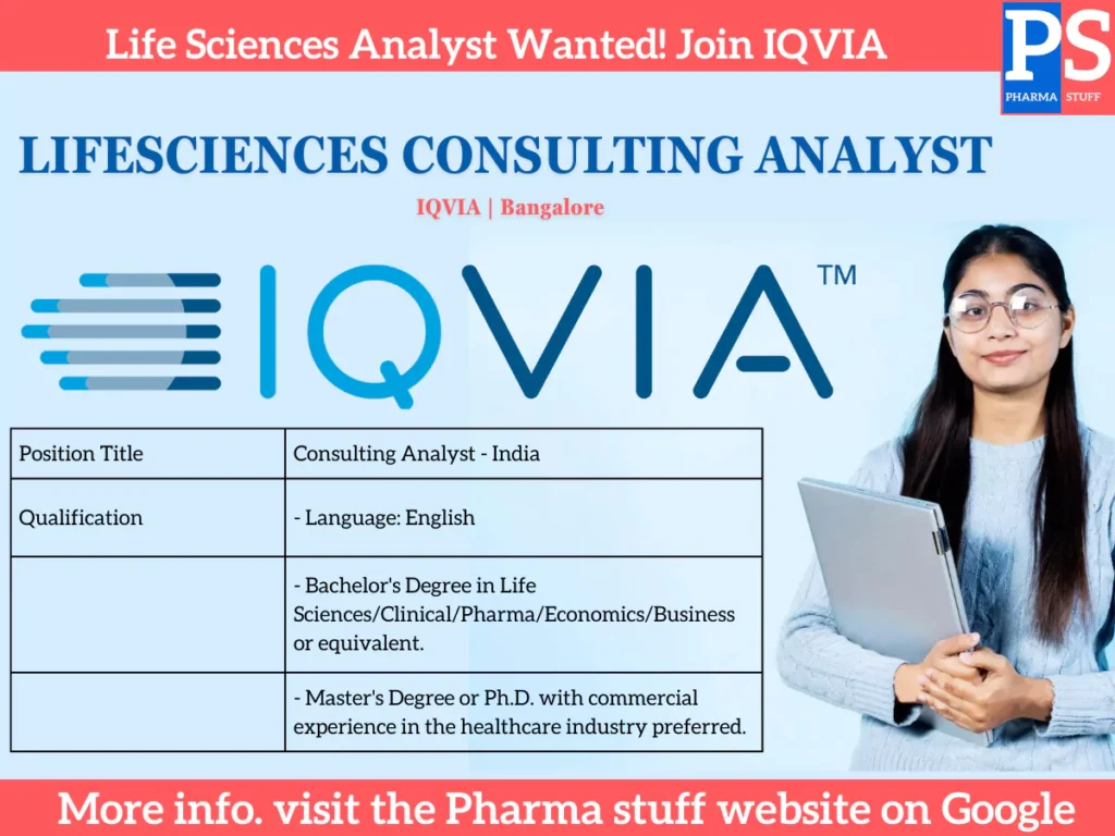 Life Sciences Analyst Wanted! Join IQVIA's Consulting Team in Bangalore