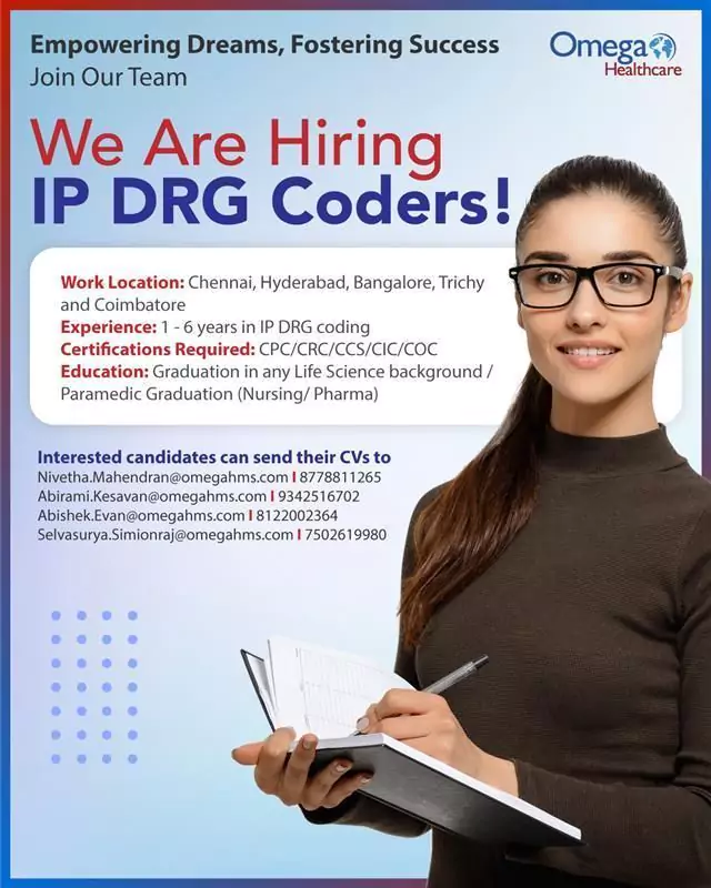 Omega Healthcare Hiring IP DRG Coders – Apply Now