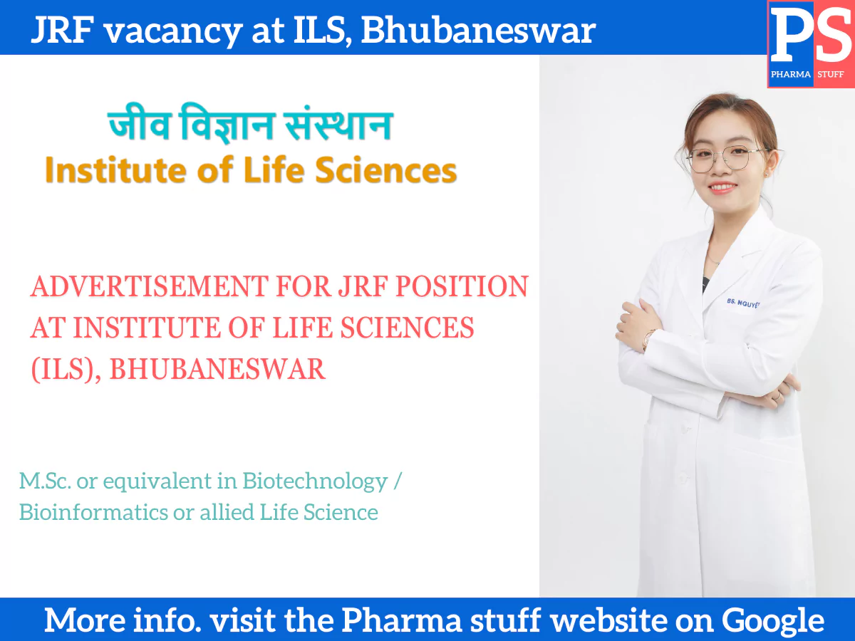 Advertisement for JRF Position at Institute of Life Sciences (ILS), Bhubaneswar