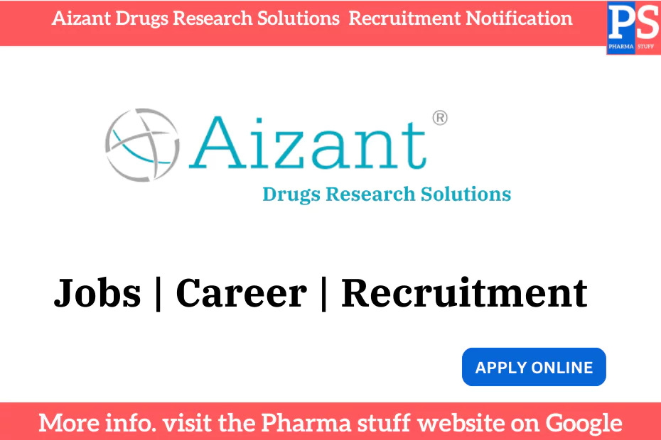 Aizant Drugs Research Solutions Recruitment Notification